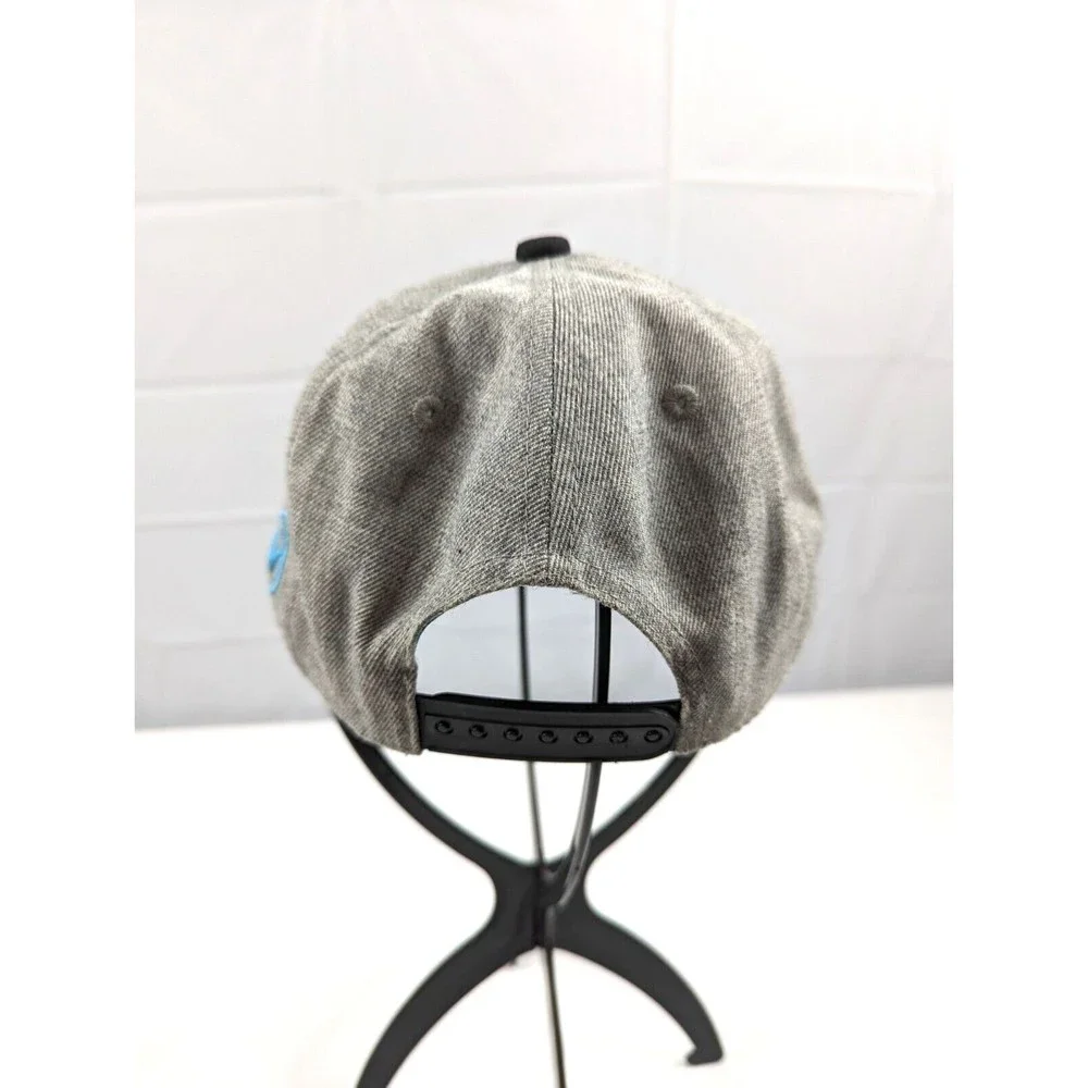 Never Bummer Hat Cap Adjustable SnapBack One Size Youth Gray Surfing‎ Surfer